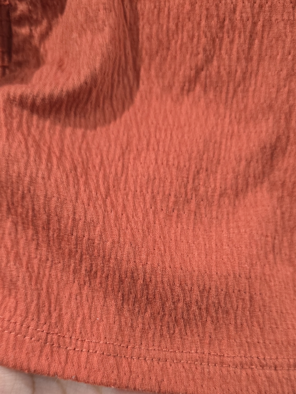 Cotton On Rust Tie-Front Scoop Neck Crop Top, Elevated Basic, Everyday Tee - Picture 4 of 7